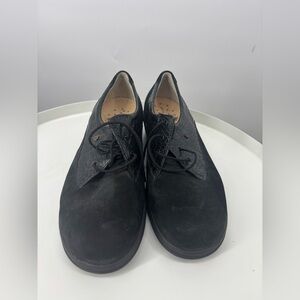 NWOB‎ Men’s Finn Comfort German Made Lace Up Suede Shoes Black 8